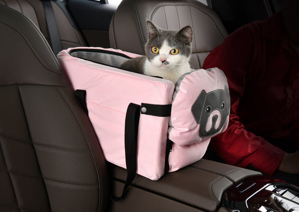 Pink Pet Car Booster Seat For Small Dogs & Cats Safe Travel Carrier Bed Small Animal Supplies