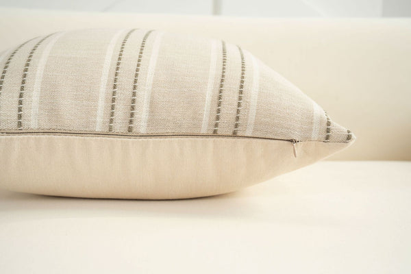 Textured Vertical Striped Pillowcases Scandinavian Home Decor Accents Green Stripes Pair 45X45cm Pillow Cases