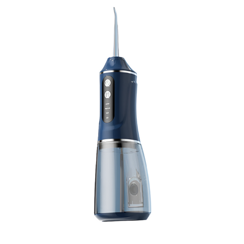 Electric Oral Irrigator With 4 Nozzles 3 Pressure Modes Blue Air & Water Flossers