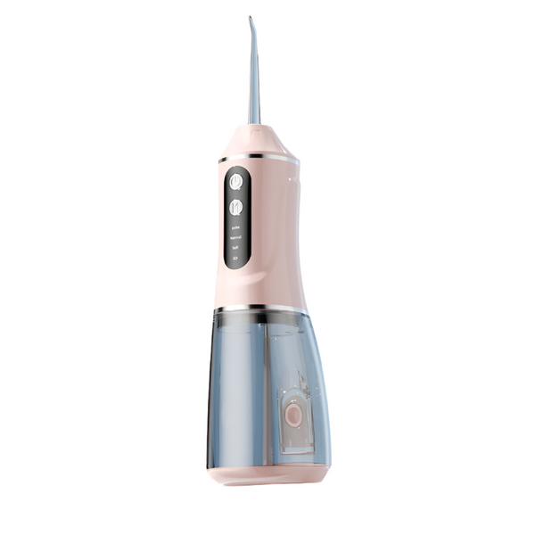 Electric Oral Irrigator With 4 Nozzles 3 Pressure Modes Pink Air & Water Flossers