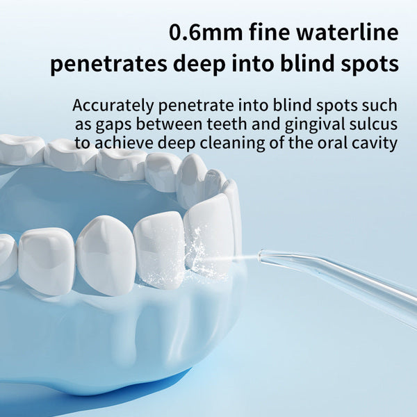 Electric Oral Irrigator With 4 Nozzles 3 Pressure Modes Pink Air & Water Flossers