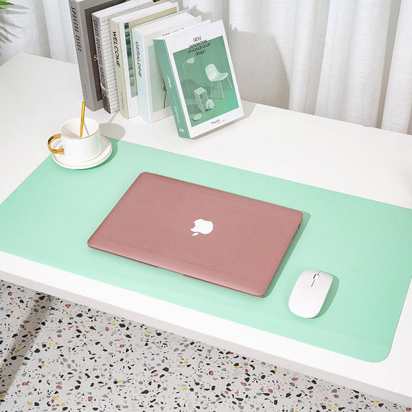 2 Pcs Green Extra Large Leather Table Mat For Study & Work Pad Students Office Use (60X30cm) Desk Mats