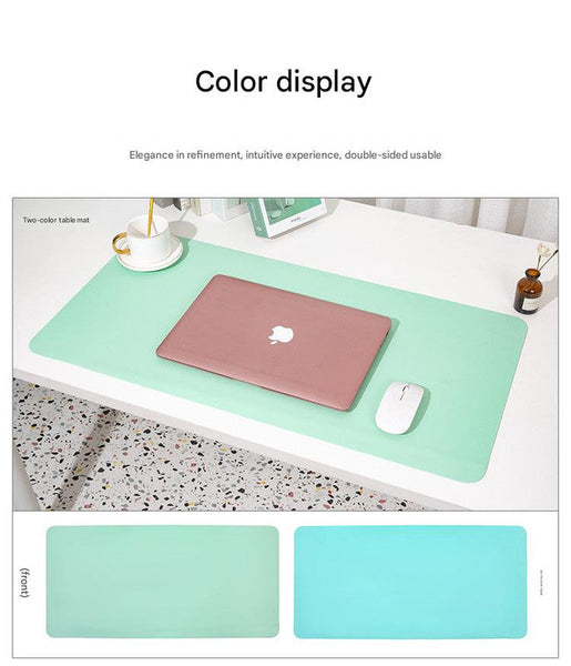 2 Pcs Green Extra Large Leather Table Mat For Study & Work Pad Students Office Use (60X30cm) Desk Mats