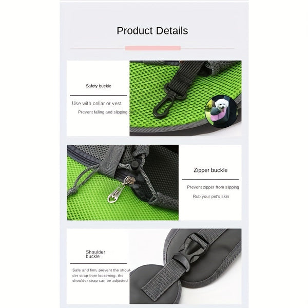 Yellow Oxford Fabric Pet Carrier For Cats And Puppies Size Large Small Animal Supplies