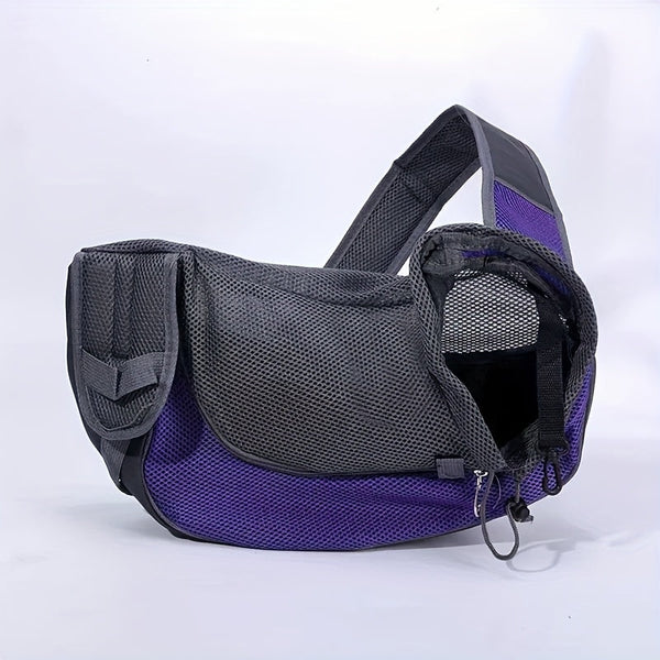 Purple Oxford Fabric Pet Carrier For Cats And Puppies Size L Small Animal Supplies