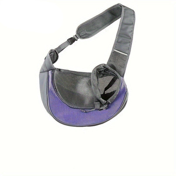 Purple Oxford Fabric Pet Carrier For Cats And Puppies Size L Small Animal Supplies