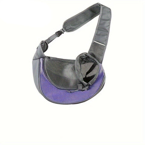 Purple Oxford Fabric Pet Carrier For Cats And Puppies Size L Small Animal Supplies