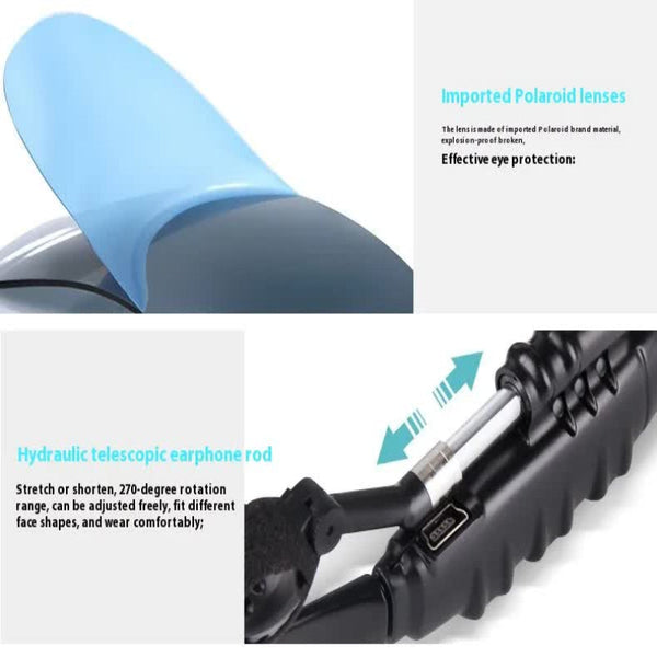 Black Bluetooth Sunglasses With Wireless Earbuds For Music And Calls Sunglasses Accessories