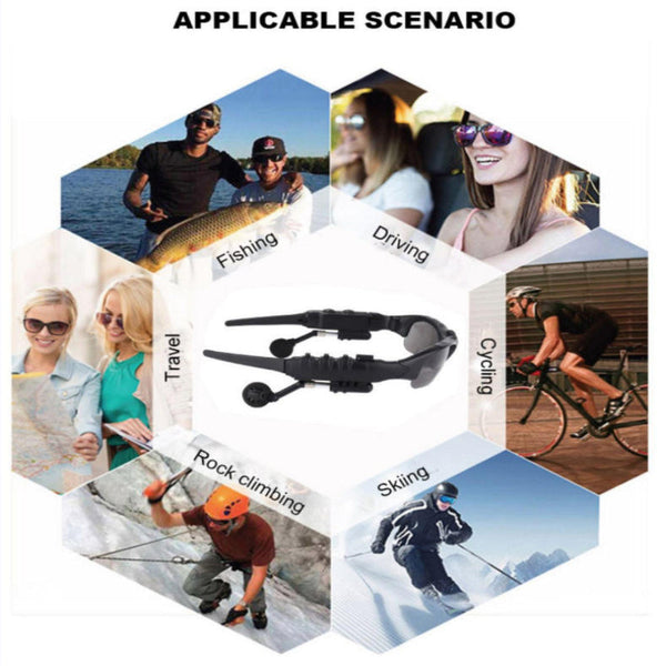Black Bluetooth Sunglasses With Wireless Earbuds For Music And Calls Sunglasses Accessories