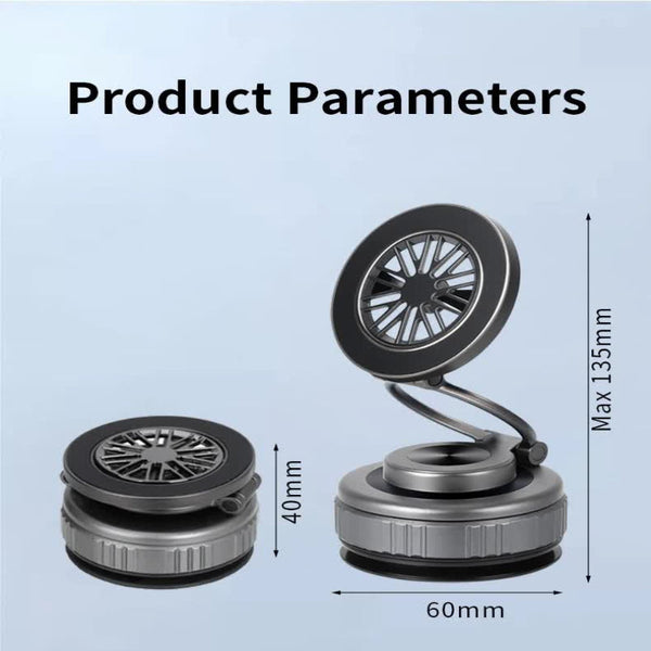 Gray Foldable Vacuum Suction Phone Stand For Navigation And Calls Mounts & Holders