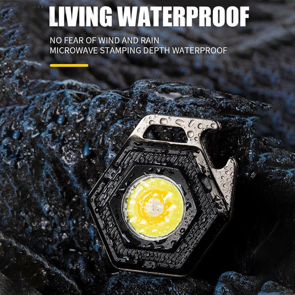 2 Pcs Hexagon Mini Flashlight For Outdoor And Self Defense Use Flashlights