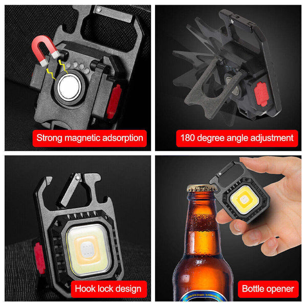 2 Pcs Rectangle Mini Flashlight For Outdoor And Self Defense Use Flashlights