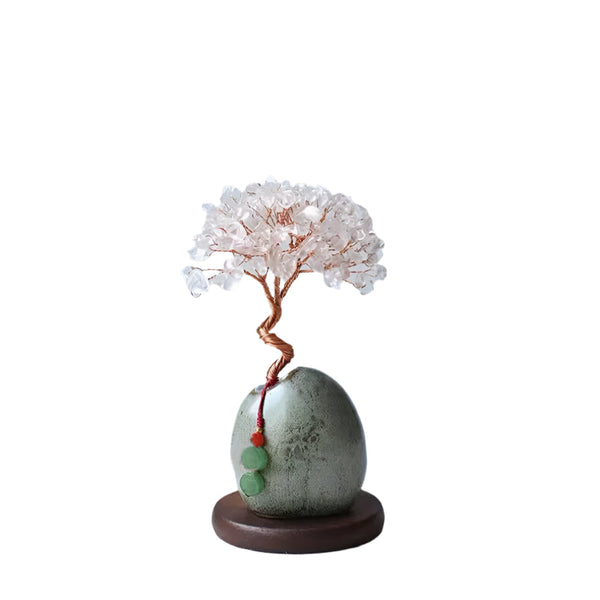 White Crystal Money Tree Figurine For Home Decoration Sculptures & Figurines