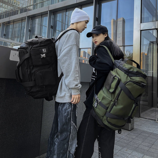 Green Unisex Travel Bag With Utility Buckles And Wet/Dry Compartments Other Luggage