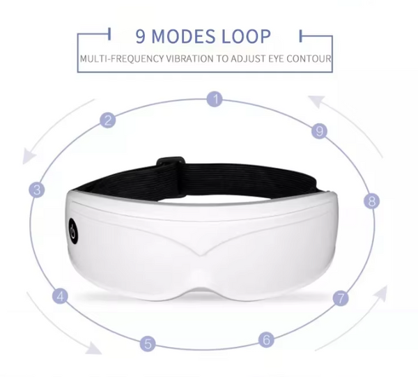 White Touch Control Rechargeable Heated Eye Massager For Daily Use Massagers