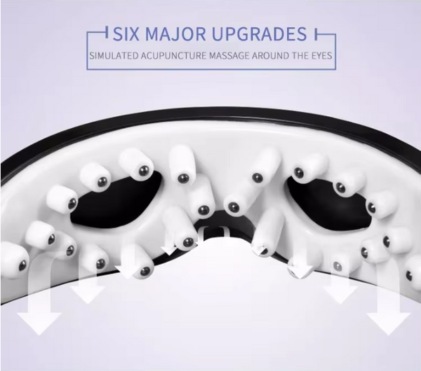 White Touch Control Rechargeable Heated Eye Massager For Daily Use Massagers