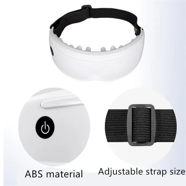 Black Touch Control Rechargeable Heated Eye Massager For Daily Use Massagers