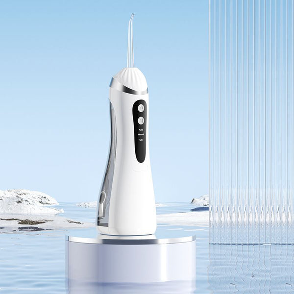 White Ultrasonic Oral Irrigator With 3 Cleaning Modes Smart Teeth Machine Air & Water Flossers