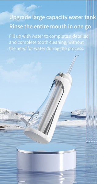 White Ultrasonic Oral Irrigator With 3 Cleaning Modes Smart Teeth Machine Air & Water Flossers
