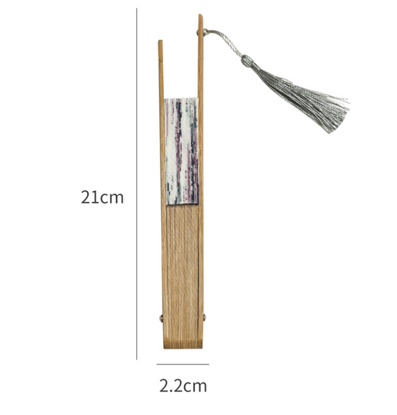 2 Pcs Floral Bamboo Folding Hand Fan Traditional Chinese Style Round Design (Spring In The Garden) Hand Fans