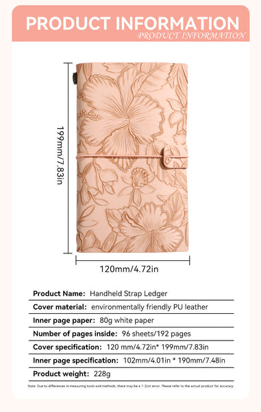 Green 2 Pack Floral Embossed Pu Leather Journals 192 Pages Each Notebooks