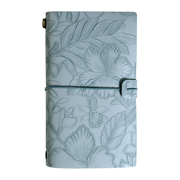 Green 2 Pack Floral Embossed Pu Leather Journals 192 Pages Each Notebooks