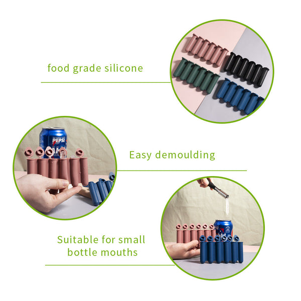 Blue Bottle & Can Friendly Ice Stick Molds 6 Cup Design Set Of 10 Ice Cubes Trays & Moulds