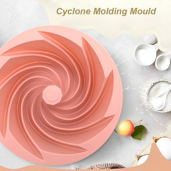 Pink Non Stick Silicone Cyclone Cake Pan Set (10 Molds) Perfect For Desserts Baking Cups & Cases