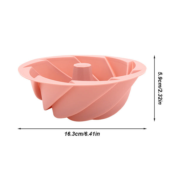 Pink Non Stick Silicone Cyclone Cake Pan Set (10 Molds) Perfect For Desserts Baking Cups & Cases