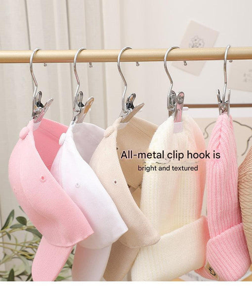 Pink Stainless Steel Hanging Clips (35 Pcs) Strong Grip For Pants Hats Socks Laundry Activewear Pants