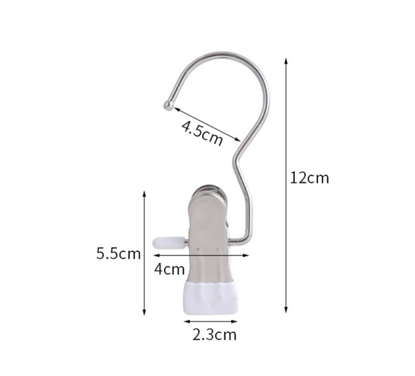 Pink Stainless Steel Hanging Clips (35 Pcs) Strong Grip For Pants Hats Socks Laundry Activewear Pants