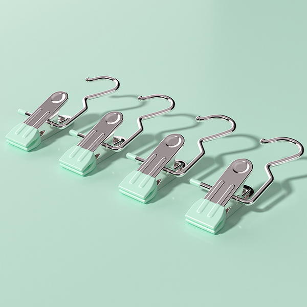 Pink Stainless Steel Hanging Clips (35 Pcs) Strong Grip For Pants Hats Socks Laundry Activewear Pants