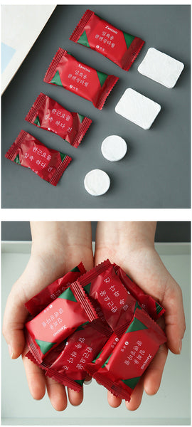 8 Packs (160 Total) Portable Cotton Compressed Towels Soft Absorbent Face Cleansing Cloths (Circular Compression : 20X22cm) Towels & Washcloths