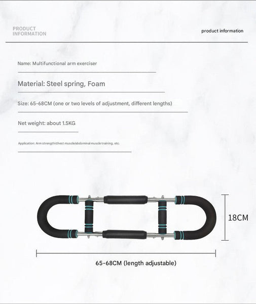 Red Black Adjustable U Shaped Arm Exerciser For Home Fitness Strength Training (40Kg) Other Equipment & Gear