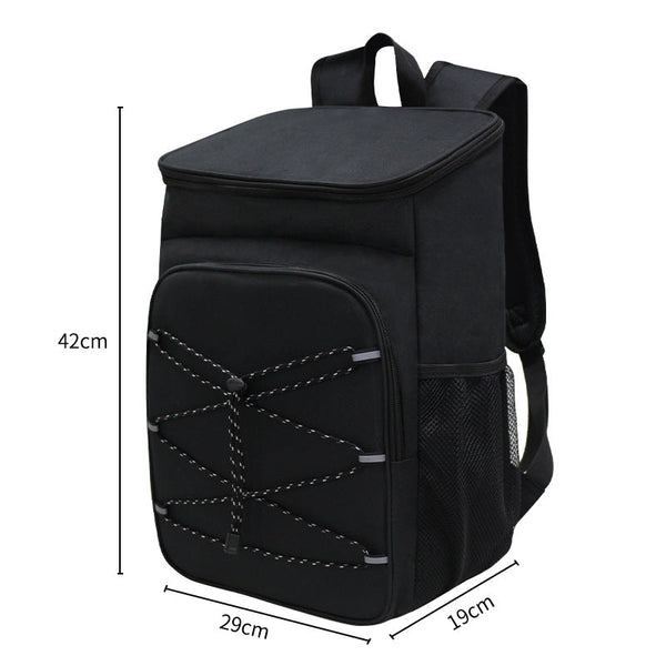 Grey Large Insulated Cooler Backpack Leakproof Lightweight For Picnic Beach Camping Insulated Food Delivery Bags