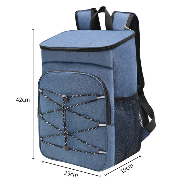 Grey Large Insulated Cooler Backpack Leakproof Lightweight For Picnic Beach Camping Insulated Food Delivery Bags