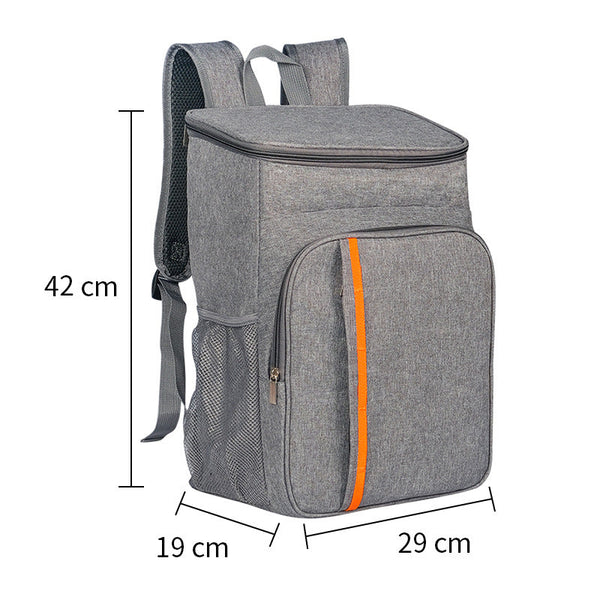 Black Leakproof Insulated Backpack Cooler Durable Oxford Cloth For Travel & Picnics Insulated Food Delivery Bags