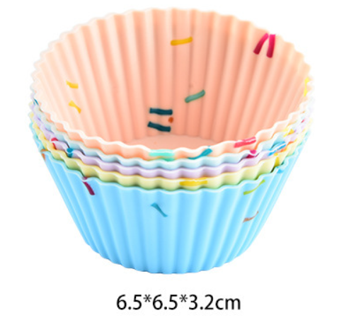 Style 1 Silicone Mini Cake Molds (30 Pack)For Cupcakes Desserts (6.5X6.5X3.2Cm) Muffin Pans & Baking Moulds