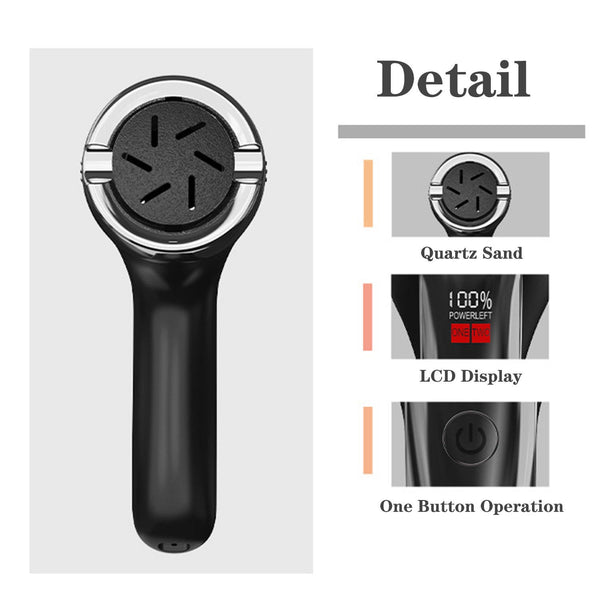 Black Rechargeable Electric Foot Grinder With Suction Complete 10 Piece Pedicure Kit Foot Creams & Treatments