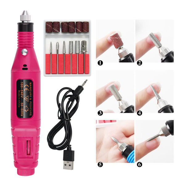 Complete Nail Art Manicure Kit Uv Led Lamp Electric Drill Brushes & Accessories Nail Dryers & Lamps