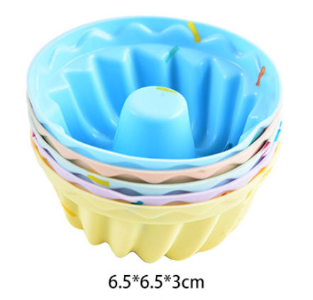 Style 9 Silicone Mini Cake Molds (30 Pack) For Cupcakes Desserts (6.5X6.5X3cm) Muffin Pans & Baking Moulds