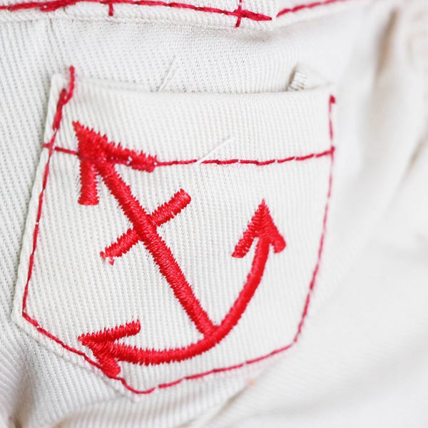 Red Cute Sailor Dog Outfit Striped Shirt & Anchor Overalls For Small Dogs (Size : ) Dog Clothing & Shoes