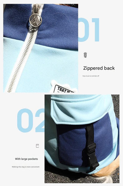 Turmeric Sporty Dog Onesie With Back Zipper & Pockets For Medium / Large Dogs Size : 3Xl Dog Clothing & Shoes