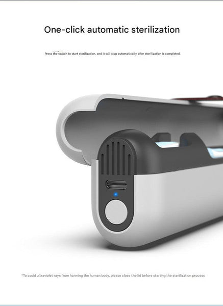 Travel Uvc Toothbrush Sanitizer Box Magnetic Closure Rechargeable Other Travel Accessories