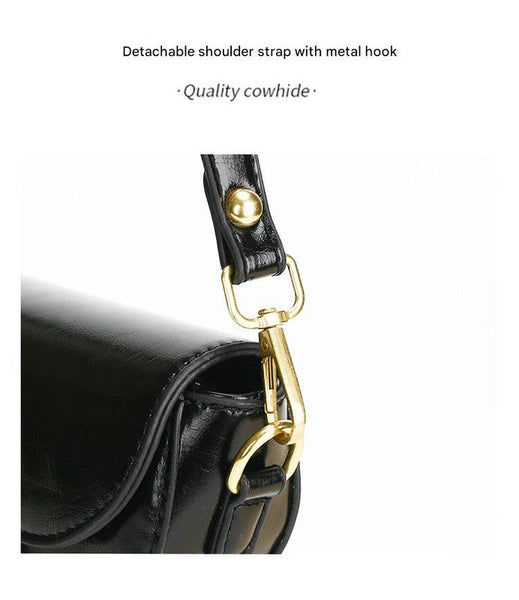 Khaki Chic Saddle Crossbody Bag With Wide Guitar Strap Pu Leather Women's Bags & Handbags