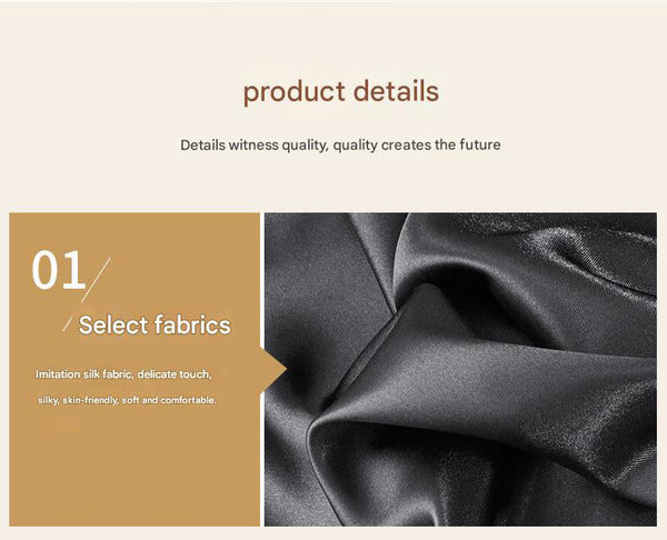 Gray Silky Satin Pillowcase Pair Smooth For Hair & Skin Elastic Fitted (46X70+16Cm) Pillow Cases