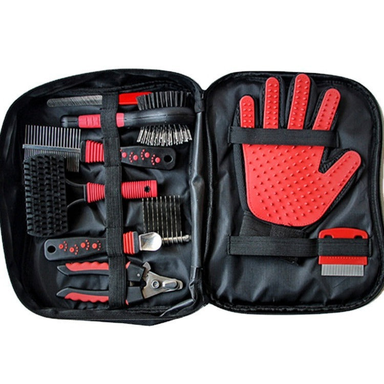 Dog & Cat Grooming Set Multi Tool Kit With Storage Case For Fur & Nail Care Dog Grooming
