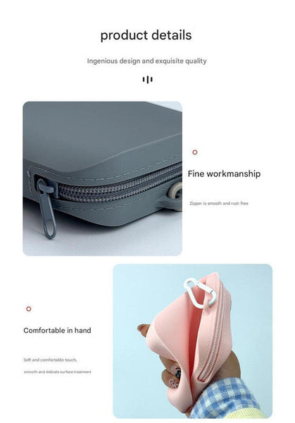 Black Silicone Dog Treat Pouch (Set Of 2) Waterproof Portable For Training & Walks Treat Bags