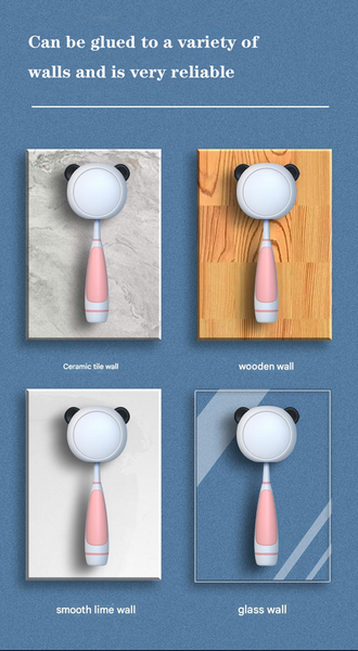 Cute Uv Toothbrush Sanitizer Holder Wall Mounted Portable For Travel (Black Ears Bear) Tumblers & Toothbrush Holders