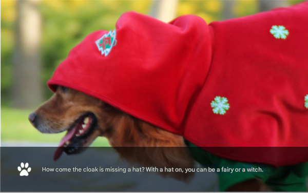 Christmas Dog Costume Festive Hooded Cape & Green Jumpsuit Outfit (Size : L) Dog Clothing & Shoes